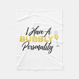 Bubbly Ity _ Champagne_wine Lover Quote  Fleece Blanket