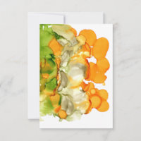 Bubbly Orange Jello Abstract Green Ice Cream