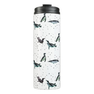 Bubbly Penguins Thermal Tumbler (choose colour)