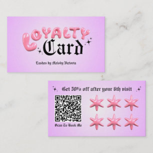 Bubbly Purple Loyalty Business Card