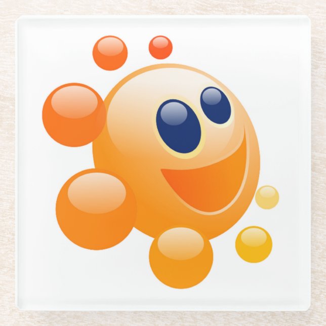 BUBBLY SUN GLASS COASTER (Front)