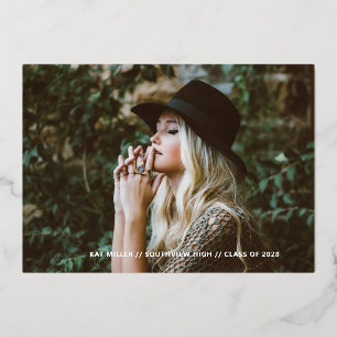 Bubbly Trendy Foil Graduation Announcement