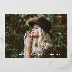 Bubbly Trendy Foil Graduation Announcement