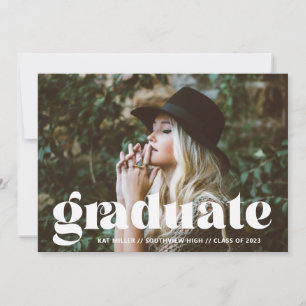 Bubbly Trendy Graduation Announcement