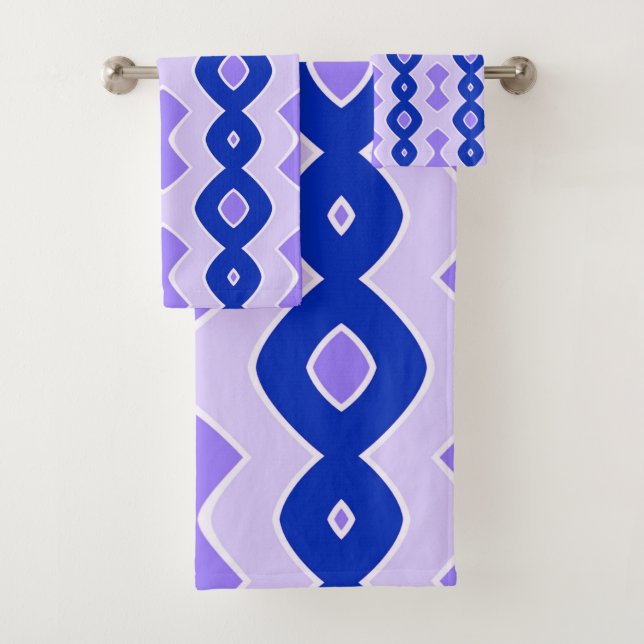 Bubbly Wave blue Bath Towel Set (Insitu)
