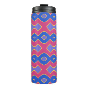 Bubbly Wave Blue Pink Thermal Tumbler