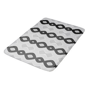 Bubbly Wave Shades of grey Pattern Bath Mat