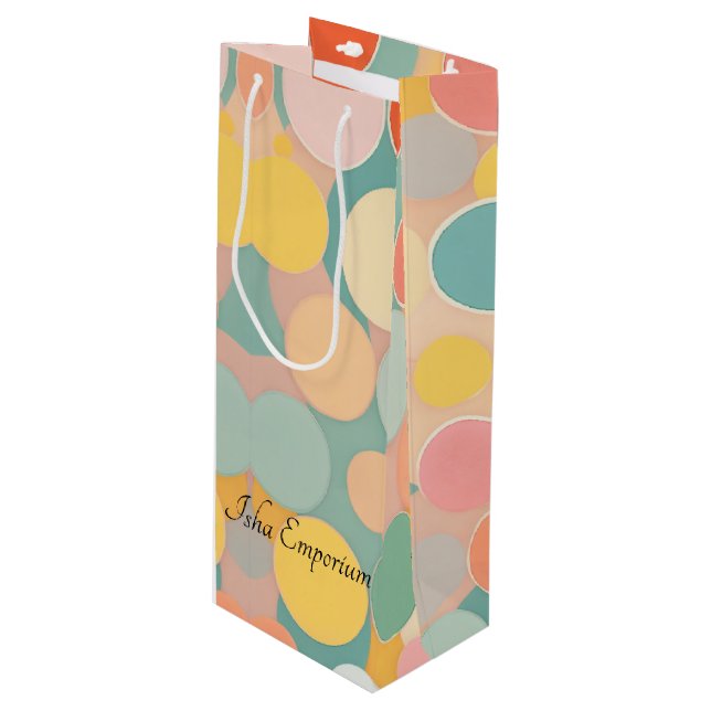 Bubbly Wine Gift Bag (Front Angled)