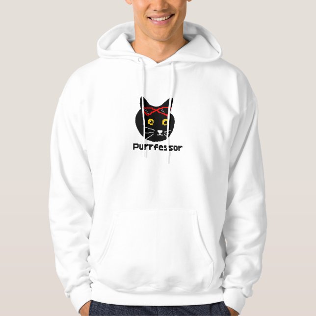 BubblyCuddle Purrfessor Cat Hoodie (Front)