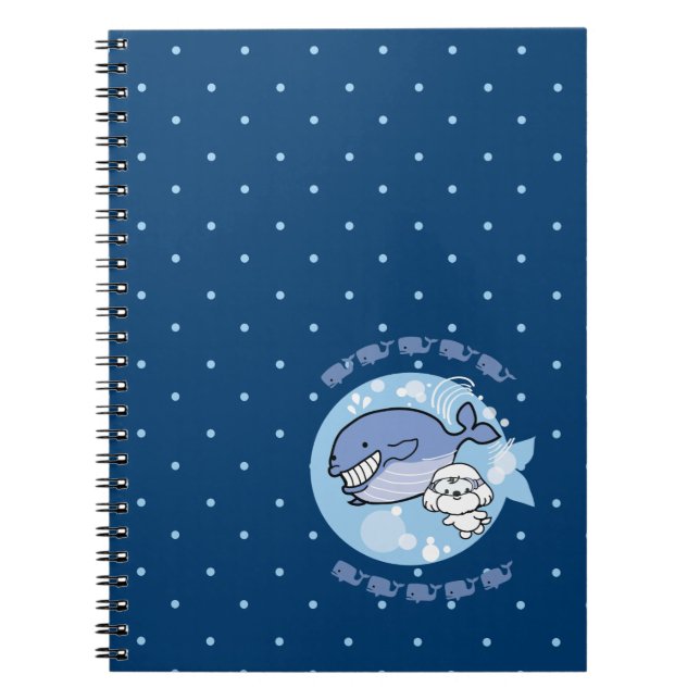 Bubbly's swimming with whale notebook (Front)