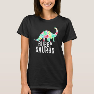 Bubbysaurus Jewish Yiddish Grandma Floral Dinosaur T-Shirt