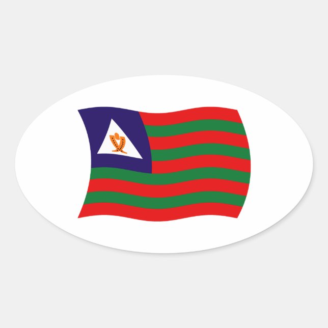 Bubi Tribal Flag Sticker (Front)