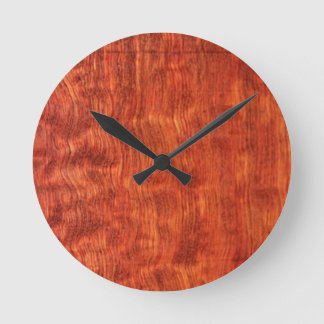 Bubinga (faux) Wood Wall Clock