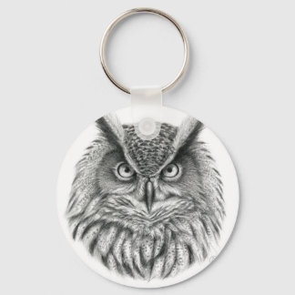 Bubo bubo owl key ring