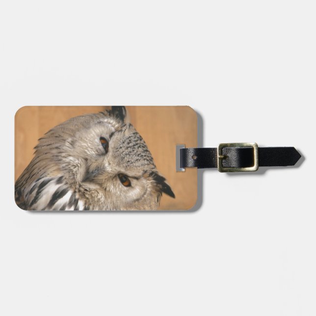 Bubo bubo sibiricus luggage tag (Front Horizontal)