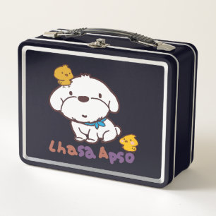 bubu and guagua( Lhasa apso and little chicken) Metal Lunch Box