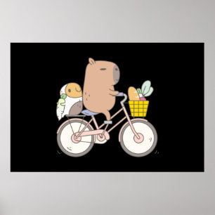 Bubu the Guinea Pig Biking Poster
