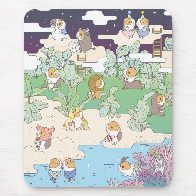 Bubu the Guinea Pig, Holoscope Land Mouse Mat (Front)