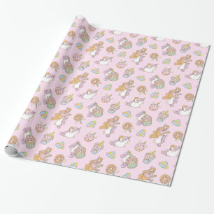Bubu the Guinea pig, Unicorn Party Pattern Wrapping Paper