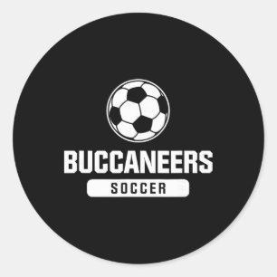 Buccaneers Soccer For Elementary, Middle, And High Classic Round Sticker