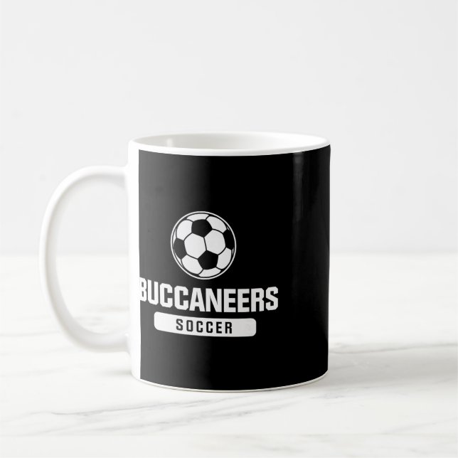 Buccaneers Soccer For Elementary, Middle, And High Coffee Mug (Left)