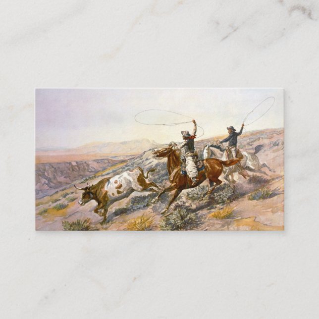 Buccaroos 1902 Charles Marion Russell Business Card (Front)