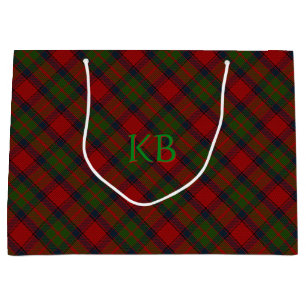Buccleuch Official Tartan with monogram / name Large Gift Bag