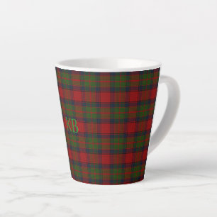 Buccleuch Official Tartan with monogram / name Latte Mug