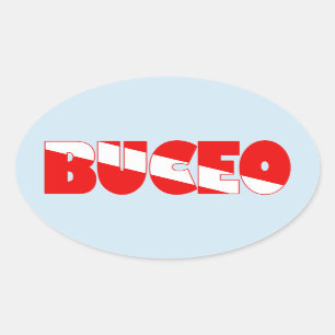 Buceo (Spanish) Oval Sticker