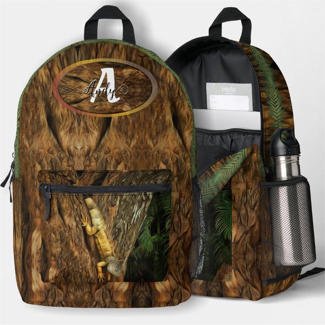 Bucerias Iguana 1069 Printed Backpack (Creator Uploaded)