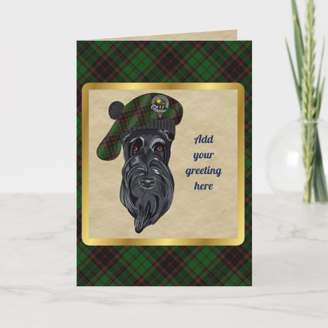 Buchan Badge & Tartan Personalised Card (Front)