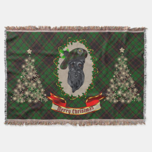 Buchan Scottie Dog Christmas Throw Blanket