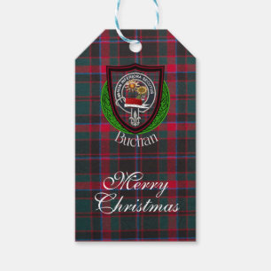 Buchan Scottish Clan Tartan & Crest Gift Tags