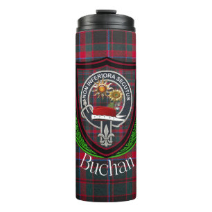 Buchan Scottish Clan Tartan & Crest Thermal Tumbler