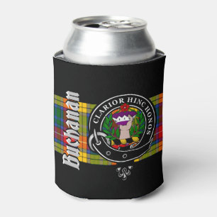 Buchanan Clan Badge & Tartan Can Cooler