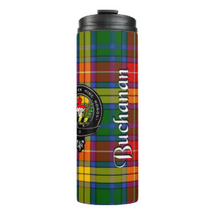 Buchanan Clan Badge & Tartan Thermal Tumbler