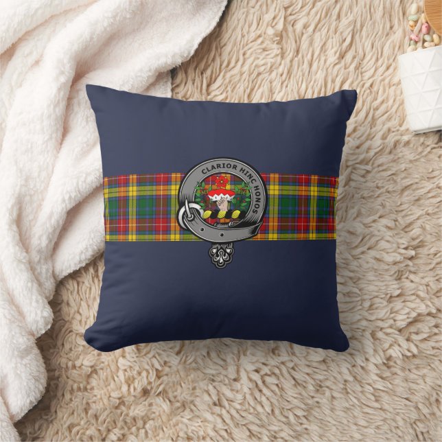 Buchanan Clan Badge Throw Pillow (Blanket)