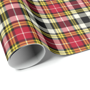 Buchanan Clan Dress Tartan Scottish Plaid Pattern Wrapping Paper