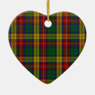 Buchanan Clan Family Tartan Ceramic Tree Decoration