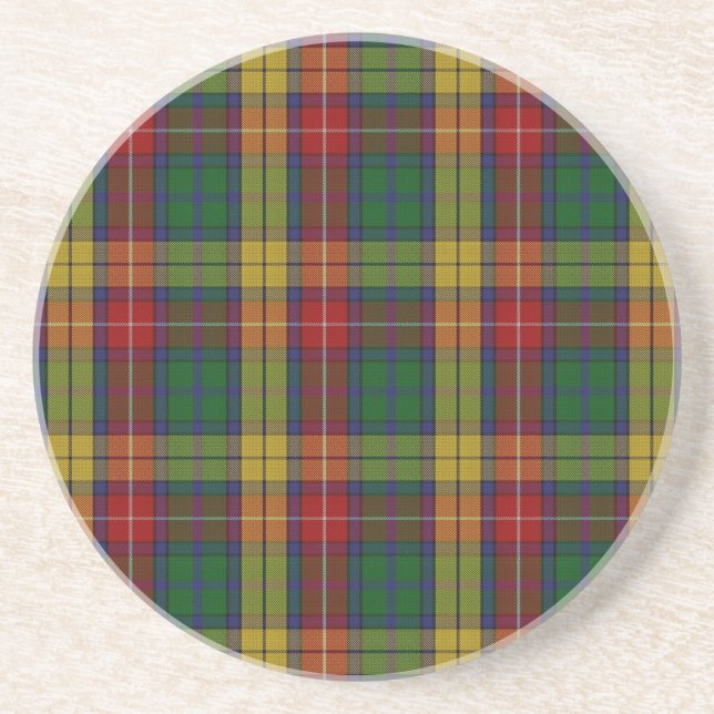 Buchanan Clan Family Tartan Coaster (Front)
