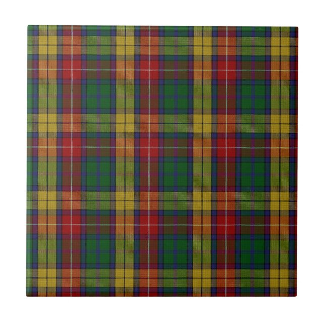 Buchanan Clan Family Tartan Tile (Front)