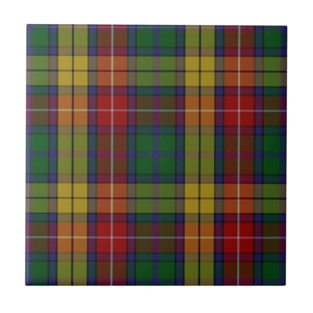 Buchanan Clan Hunting Tartan Plaid Tile (Front)