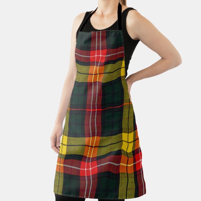 Buchanan Clan Modern Tartan Apron (Insitu)