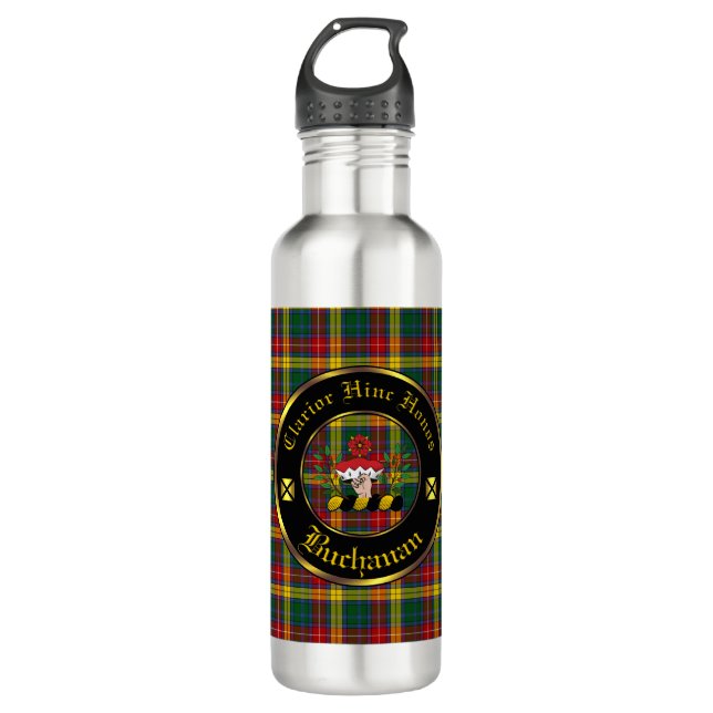 Buchanan Clan Stainless Steel Water Bottle (Front)