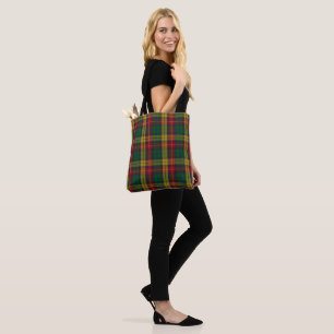 Buchanan Clan Tartan Plaid Pattern Tote Bag