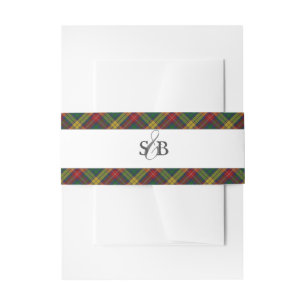 Buchanan Clan Tartan Scottish Plaid Invitation Belly Band