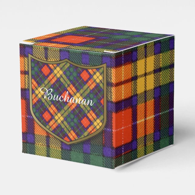 Buchanan Family clan Plaid Scottish kilt tartan Favour Box (Front Side)