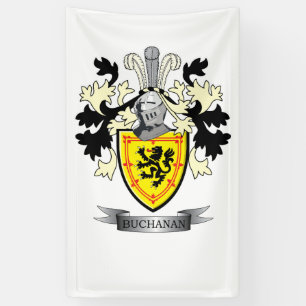 Buchanan Family Crest Coat of Arms Banner