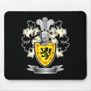 Buchanan Family Crest Coat of Arms Mouse Mat