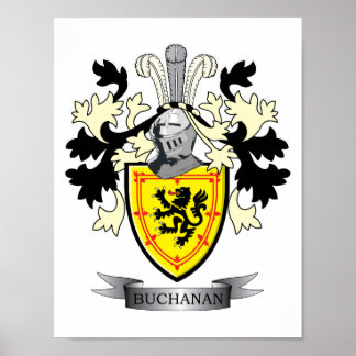 Buchanan Family Crest Coat of Arms Poster